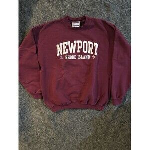 Vintage Hanes Crew Neck Pullover Newport Rhode Island Heavy Sweater